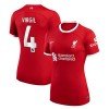 Liverpool 2023-24 Virgil 4 Matchtröjor Dam Hemma Fotbollströja Liverpool 2023-24 Virgil 4 Matchtröjor Dam Hemma Fotbollströja